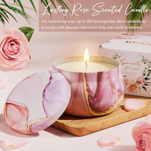 Image of Birthday Gifts for Women Friendship, Rose Relaxing Spa Gifts Basket for Women, Self Care Thank You Gift Bath Set Mothers Day Gift for Mom Her Best Friend Wife Sister Coworker Nurse Teacher