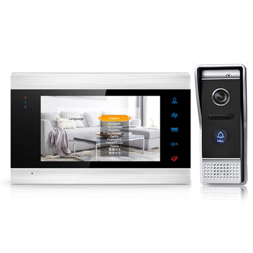 7 Inch 3 Monitoren Draadloze Wifi Video Deurtelefoon Deurbel Intercom Entry Systeem Met Bedrade Hd 1080p Bedrade Camera Nachtzicht Ondersteuning Remote App Intercom Ontgrendelen Opname