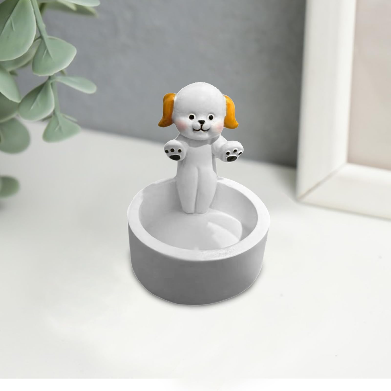 Portacandele per Cani, Portacandele con Zampe riscaldanti per Cani, Decorazione portacandele per tè Forma di Coniglietto dei Cartoni Animati, Regalo per Gli Amanti dei Cani