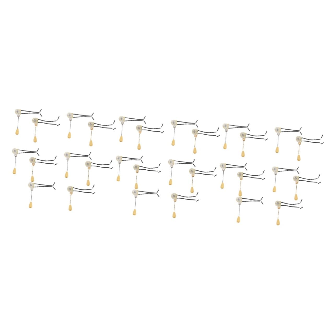 TEHAUX 30pcs Ceiling Fan Pull Chain Replacement Beads Two-position for Wall Panel Light Easy to Install and Clean Smooth Compatible Ceiling Lights and Fans