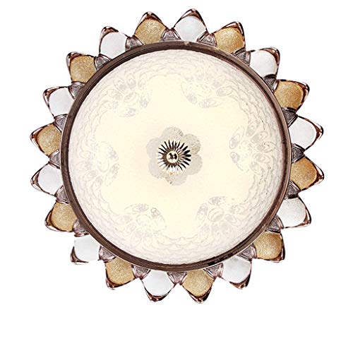 Lampe de plafond pastorale RJJ fleur dorée 36cm avec commande par application et télécommande - 2