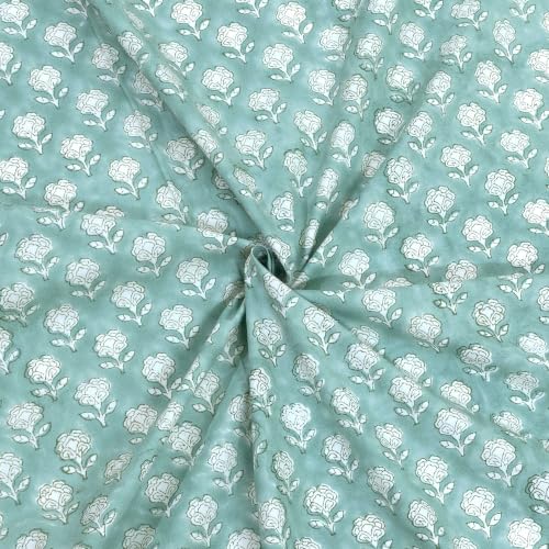 Image of TOAI Hand Block Printed Bedsheet | Bed Spread Flatsheet BedSheet | Pure Cotton | Queen Size 90 inchx108 inch | 300 TC Long Staple Cotton | 2 Reversible Pillow Covers |Cool Summer