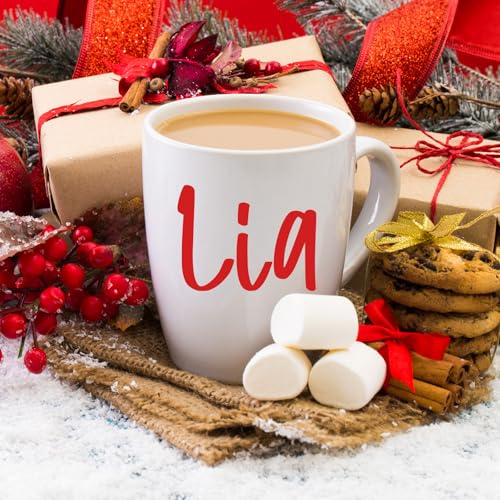 Image of 6 Sheets UV Dtf Cup Wrap Name Stickers for Water Bottles Waterproof Vinyl Decals Personalized Custom Lettering Gift Stickers for Cups Love 14-40oz Tumbler Mugs DIY Craft (Red)