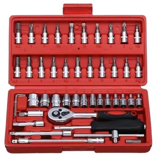 JETAA CREATION 46 Piece Tool Kit and Hand Tool Set, Wrench Set, Multi-Purpose Combination Tool Case, Precision Socket Set, Screwdriver and Socket Set, Bike Tool Kit Set (B0DFYBWR1V) Amazon Price History, Amazon Price Tracker