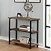 Alaterre Furniture Pomona 31" Tall 2-Tier Solid Wood and Metal Under-Window Bookcase, Rustic Reclaimed Wood Design, Industrial, Stylish, Durable Lacquer Finish, Living Room, Home Office, Bedroom