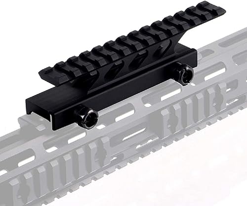 Miniatura 2 de 360 Tactical 1 pulgada de alto perfil corto Riser Mount Matte Black Picatinny 8 Ranura para visores y óptica