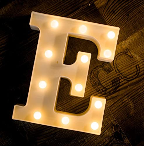 Image of Marquee E Alphabet Shaped LED Light Lamp for Decoration Decore Walls Hanging Birthday Party Wedding (E)