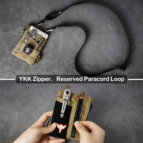 Image of VIPERADE VE18-S Small EDC Pouch, Mini EDC Pocket Organizer for Men, EDC Pocket Organizer Pouch, 3 Slots with 2 Zipper Pockets, EDC Multitool Pouch