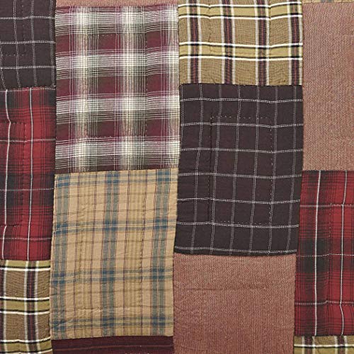 VHC-Brands-Wyatt-Bedding-Accessory-Euro-Sham-26×26-Patchwork-Tan VHC Brands Wyatt Bedding Accessory Euro Sham 26×26 Patchwork Tan