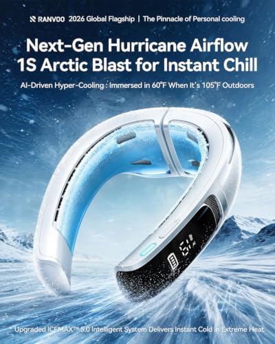 RANVOO AICE LITE MAX 2026 Real AC Cold Blast  AI Neck Air Conditioner, Best Immersive Neck Cooler, 6000 mAh Rechargeable - Additional View