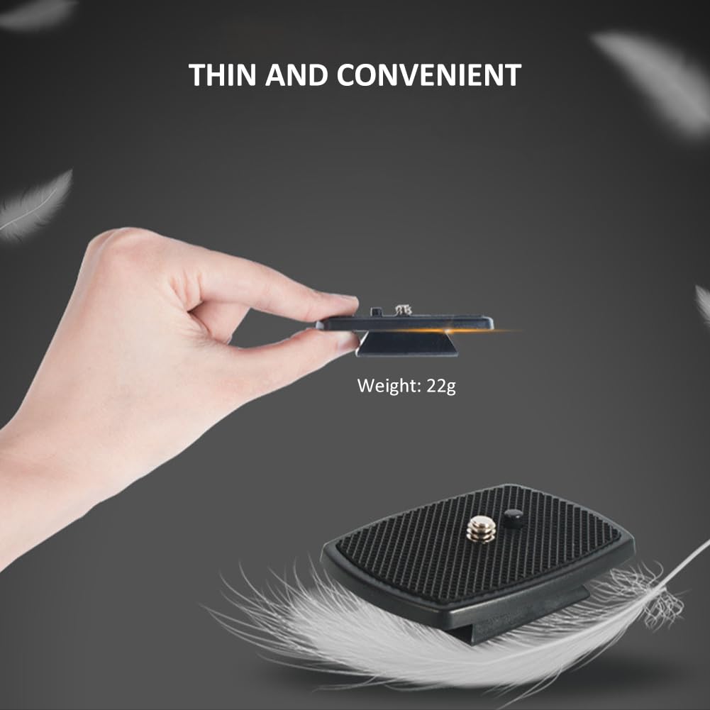 Piastra A Sgancio Rapido Per Treppiede – Attacco Universale Con Vite Da 6,4mm Per Fotocamere DSLR E SLR, Accessorio Pratico E Salvaspazio - 2