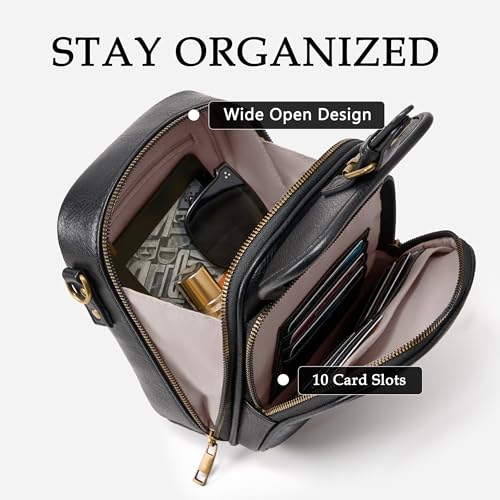 Image of Small Crossbody Bag for Women with Card Slots Vegan Leather Messenger Bag Men Wallet, Cross Body Anti-theft Shoulder Purse