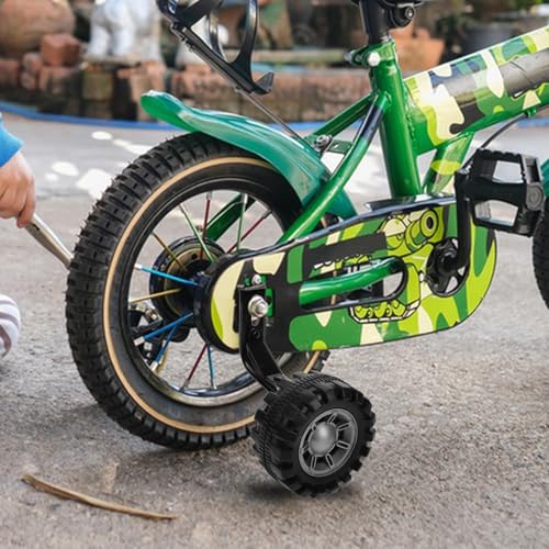 Ruedas de Entrenamiento para Bicicleta INOOMP de 12 Pulgadas, Negro, Estabilizadores Auxiliares para Equilibrio y Seguridad miniatura 4
