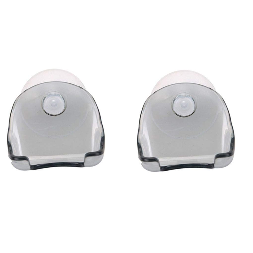 2PCS Plastic Super Suction Cup Razor Rack Clear Bathroom Razor Holder Shaver Storage Rack Bracket Stylish and Popular