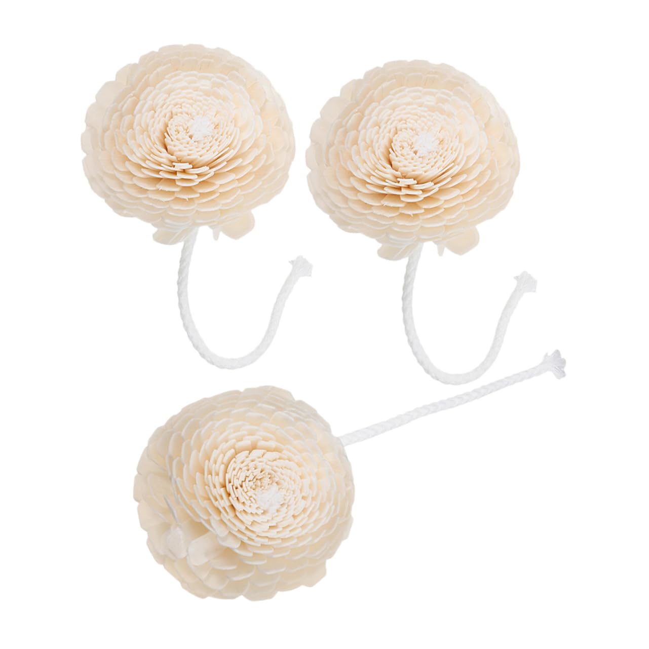 GALPADA 3pcs Flower Scent Diffuser Bendable Rope Reed Flower Essential Oil Diffuser for Home Fragrance Decor Efficient Scent Diffusion Sustainable Materials for Bedroom and Living Room