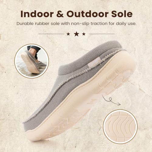 Image of Zigzagger Men's Slip On Moccasin Slippers Indoor Outdoor