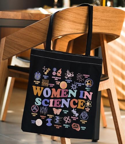 Image of ENSIANTH Women in Science Tote Bag - Feminism Gift, STEM Education Gift, Women Scientist Shopping Bag