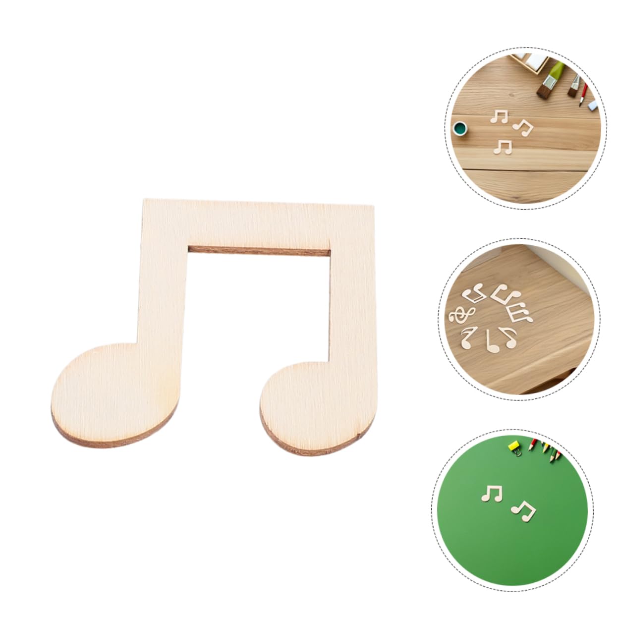 Cabilock 100piezas Notas Musicales De Madera Sin Terminar Piezas Para Manualidades Decoración De Madera Para Fiestas Recortes Para Proyectos De Suministros Para Fiestas Infantiles