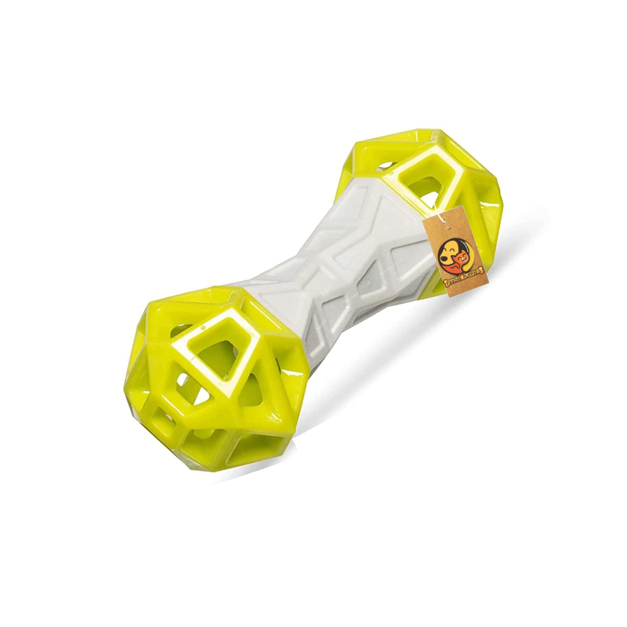 Foodie Puppies Fun and Play Squeaky Dumbbell Toy for Small to Medium Dogs (Color May Vary) | Non-Toxic, Dual Texture, Chewing and Fetching Toy for Aggressive Dogs (B0B76LR74R) Amazon Price History, Amazon Price Tracker