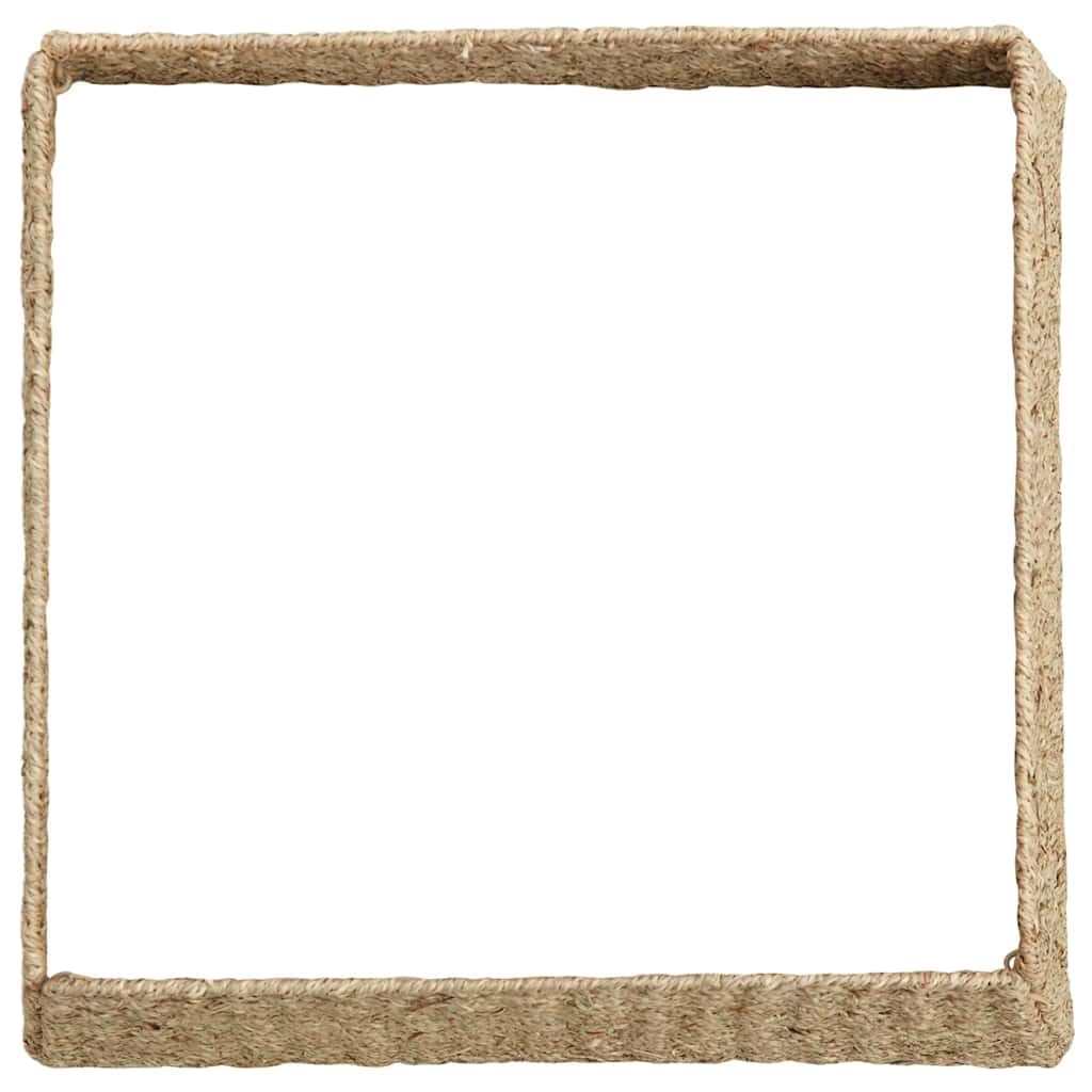 Jupe Sapin Noël Marron en jonc de mer 70 x 70 x 28 cm, Cache Pied de Sapin tissé, Couverture Base décorative, Support pour Arbre, Maison Salon intérieur, Ambiance Festive