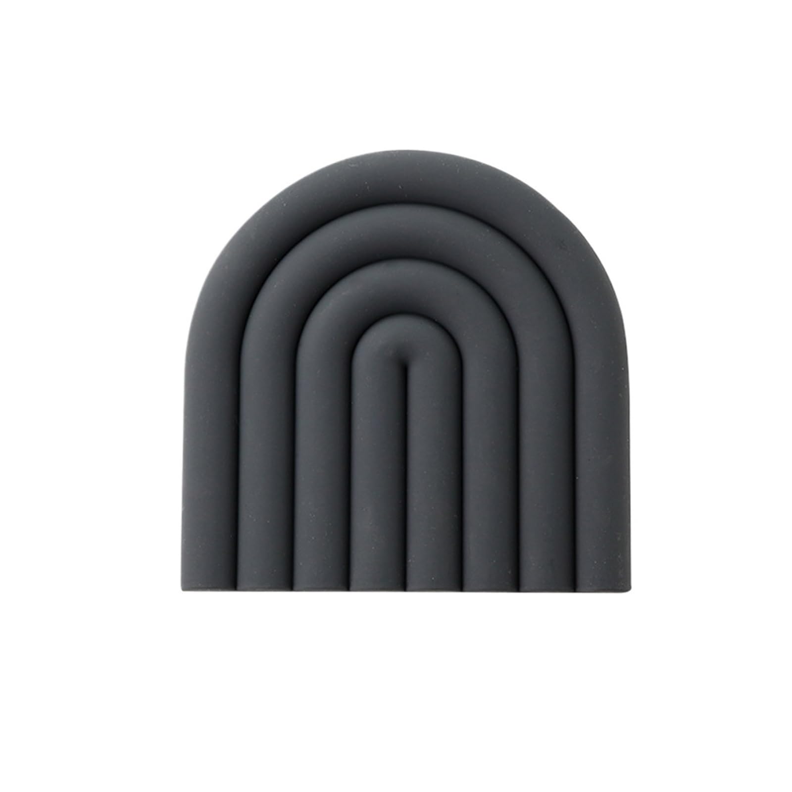 1pc U-Shaped Heat Insulation Mat High Temperature Household Coasters Bowls And Plates Silicone Anti-Ironing Table Placemat(Dark grey)