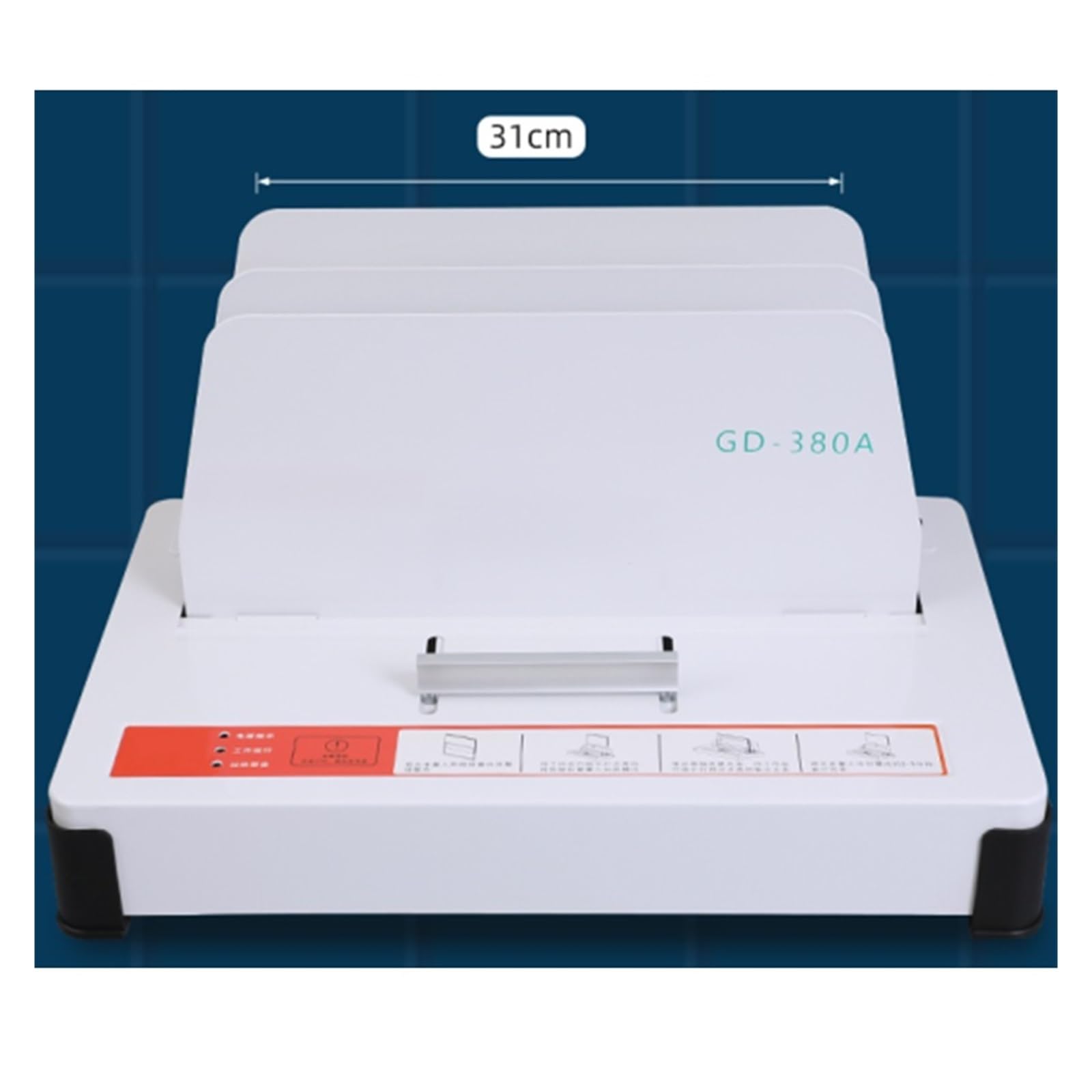 Macchina rilegatrice, 380A Piccola macchina rilegatrice a colla elettrica senza perforazione, bolletta contabile, voucher, fascicolo finanziario, libro di carta a caldo, A4, automatica per ufficio e u