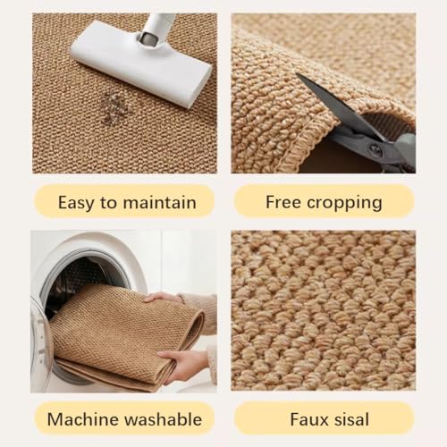 Tapis résistant et anti-rayures lavable en machine pour chambre et salon - 8
