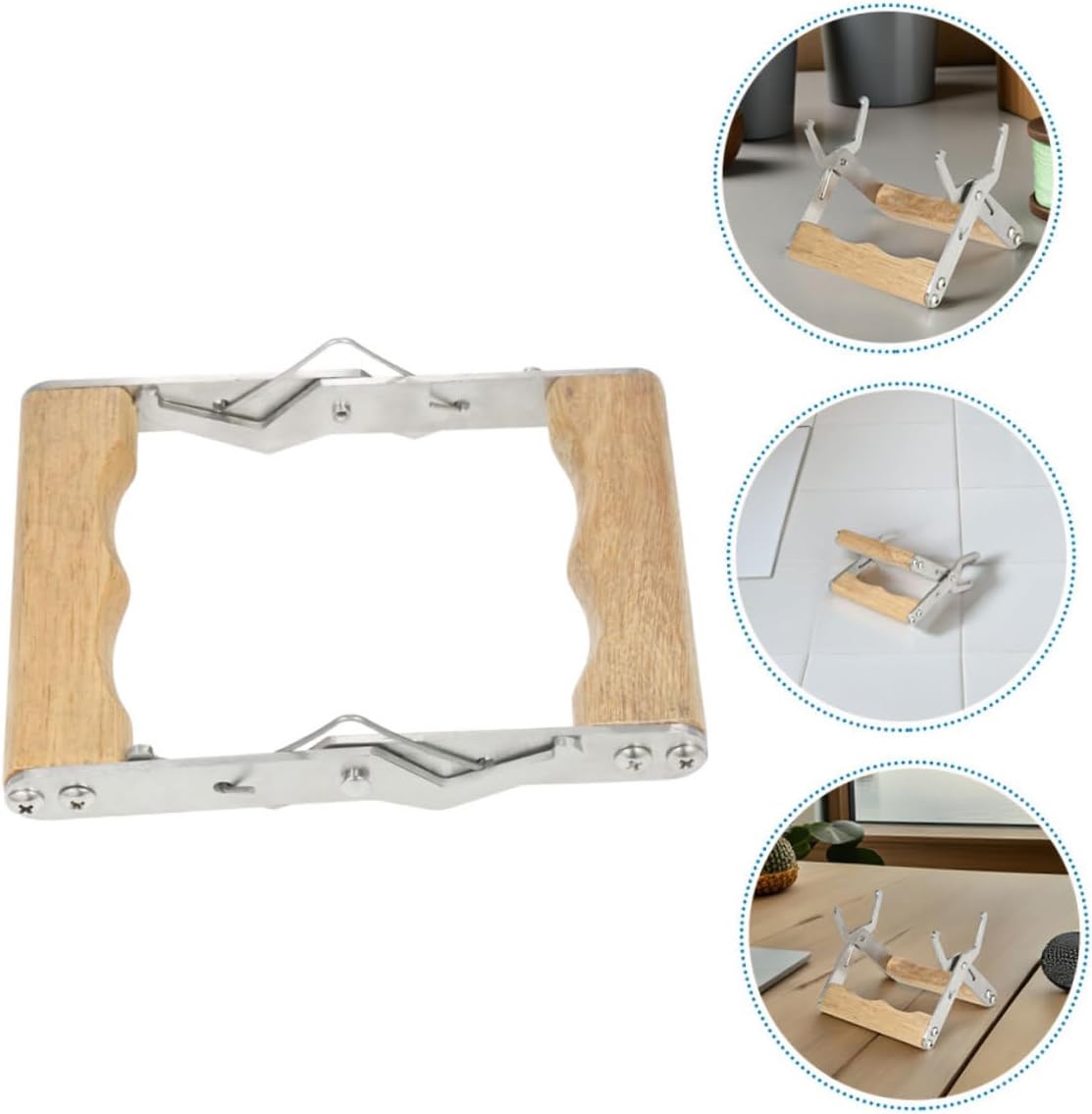 MERRYHAPY 4pcs Beekeeping Frame Grip Tool Metal Hive Frame Holder with Wood Handle for Efficient Hive Inspection and Management