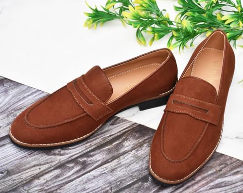 Image of Ariwa Casual Loafers Shoes for Men (Tassel) Brown,9 UK