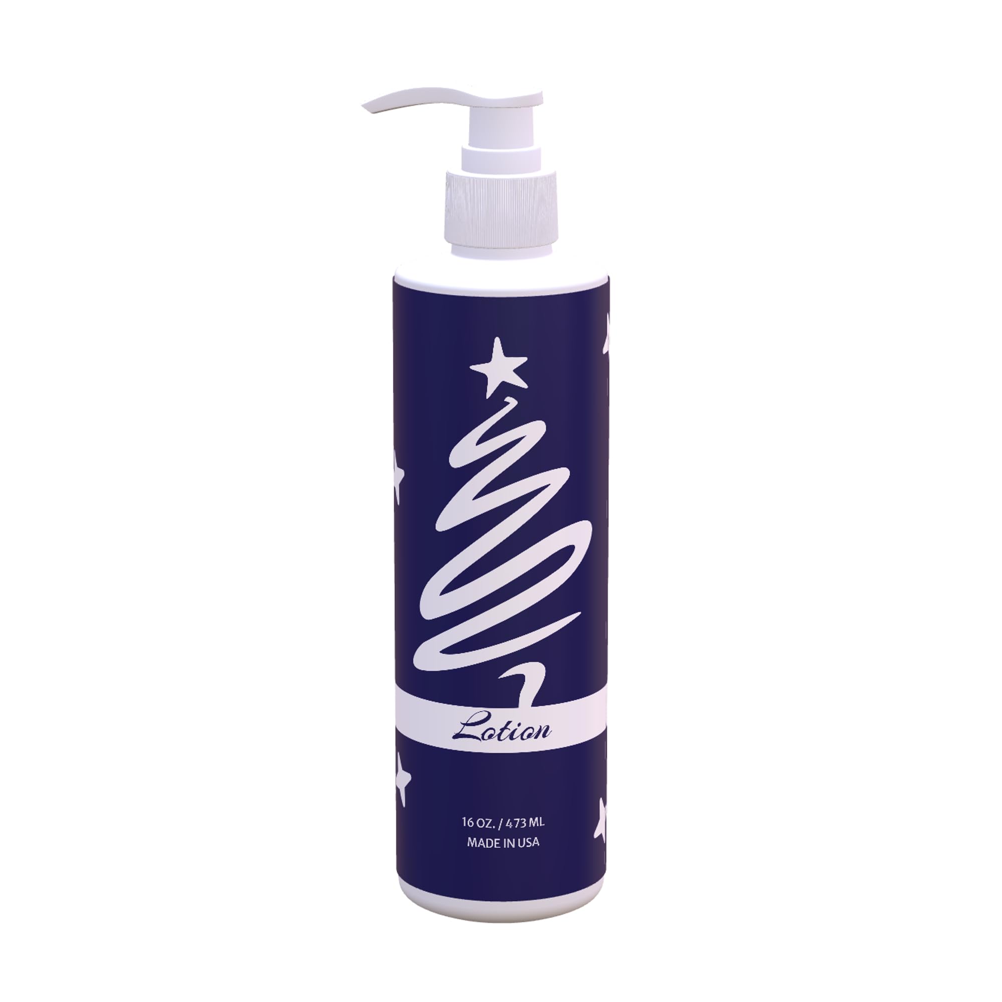 Christmas Hand Body Lotion Blue Tree Design Fresh Green Tea Lemon Scent 12 Pack 16 oz Pump Bottles