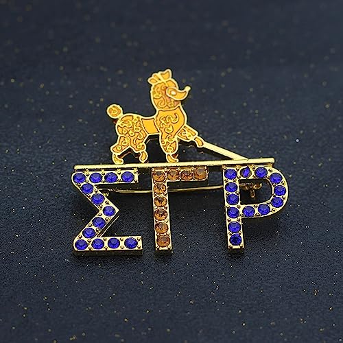 Image of Rhinestone SGRho Sorority Brooch Pin for Women Sigmaa Gamma Rho Gift Greek Sorority Jewelry Paraphernalia Gift for Soror