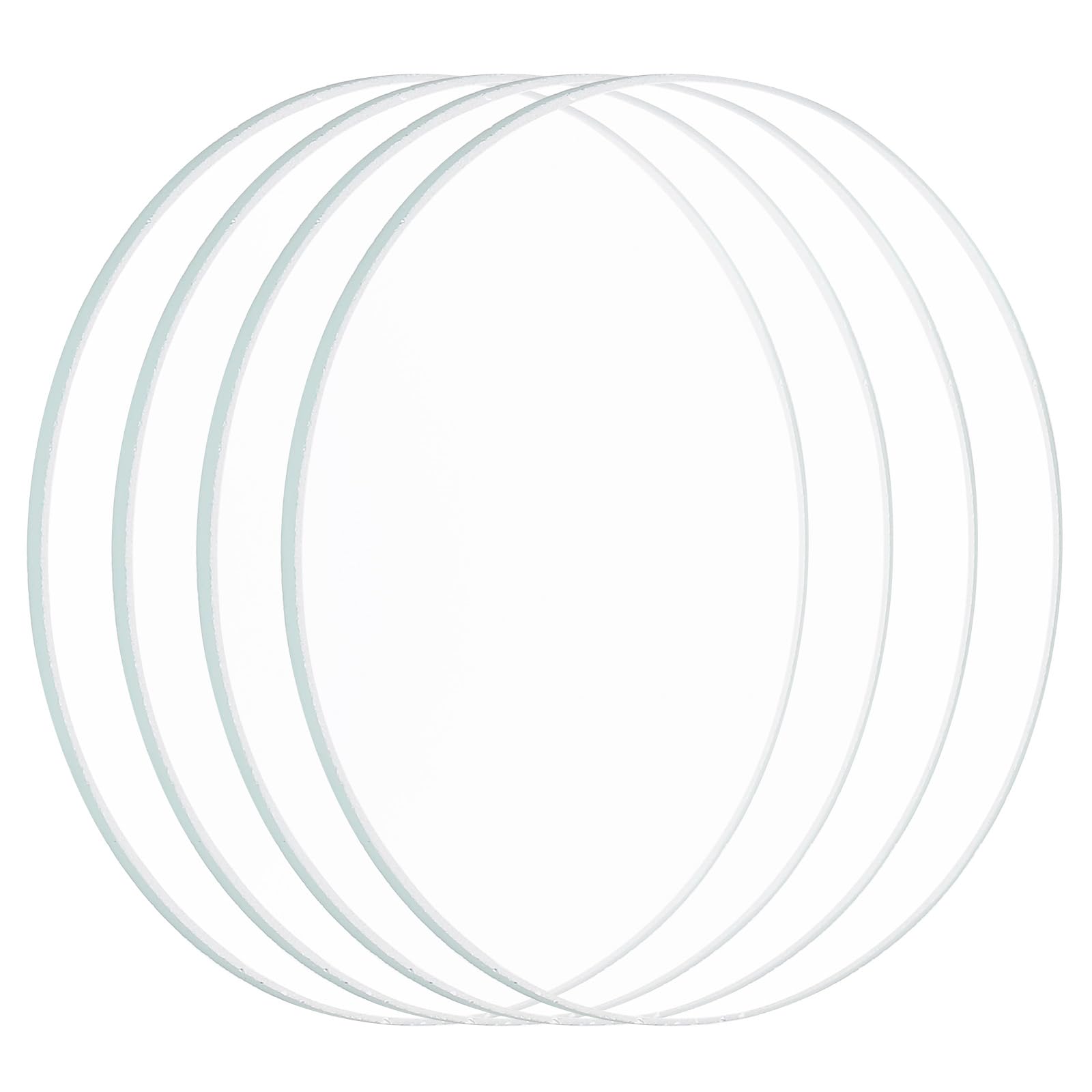 PATIKIL 2.64" Dia LED Lens, 4 Pcs Polished Edge Flashlight Replacement Parts Glass Lens for Light Source Lens Replacement, Transparent