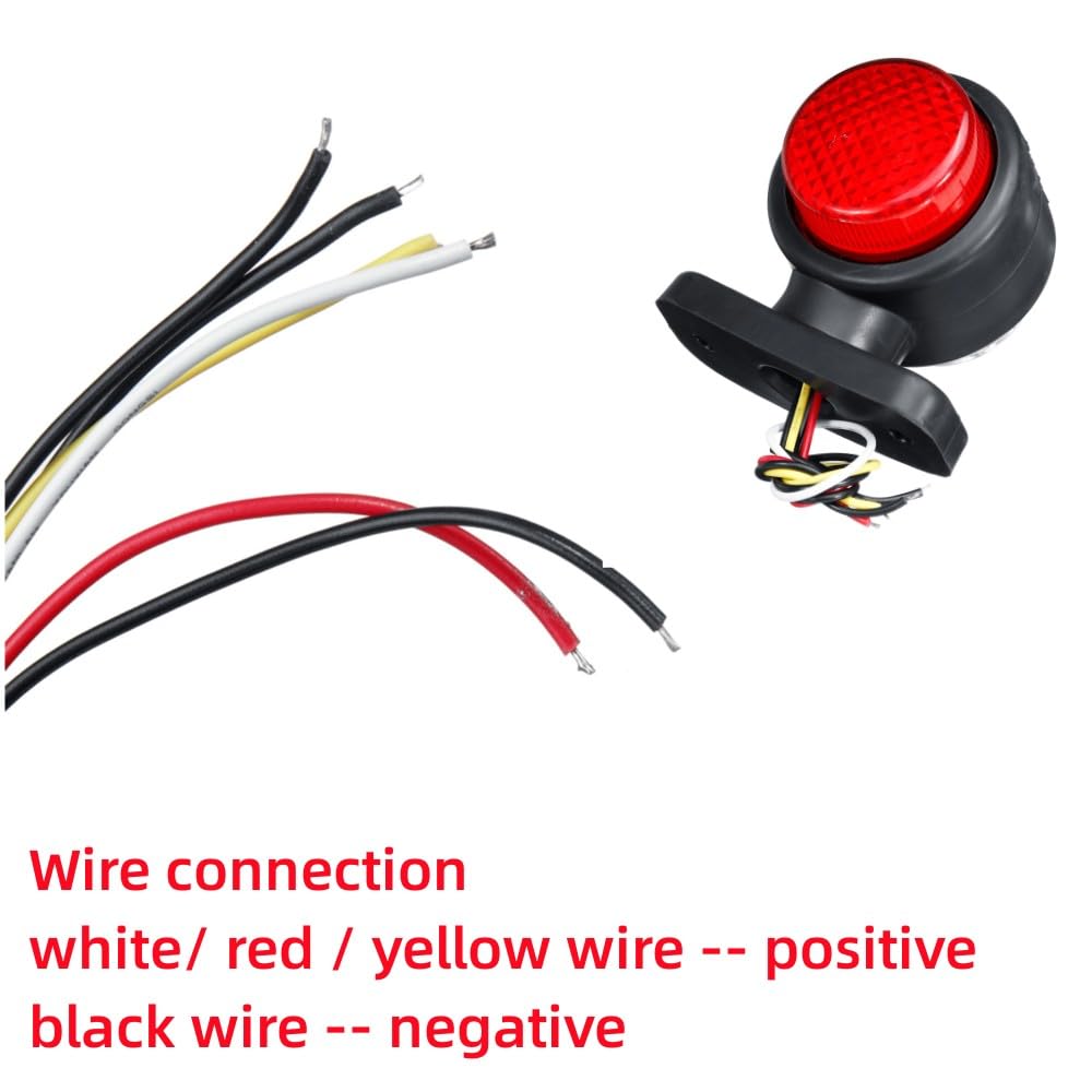 4PCS 12V-24V Umriss Seite Marker Blinker Freiheit Licht Anzeige Gummi Lampe Anhänger Lkw Caravan van