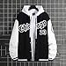 Fashion Stylish Button Up Varsity Jacket Baseball Jacket Men Long Sleeve Letter Print Bomber Jackets Fall Outdoor