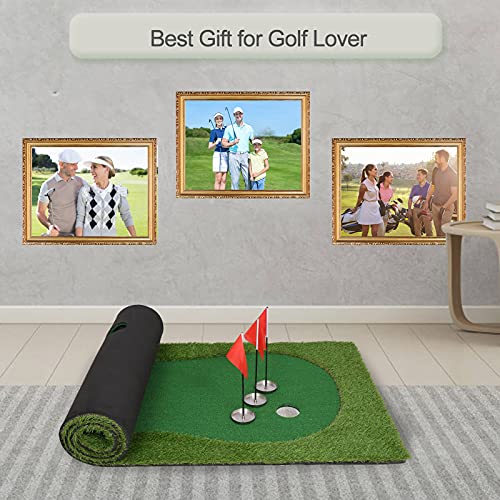 Image of Golf Putting Green, Practice Putting Green Mat, Large Professional Golfing Training Mat for Indoor Outdoor