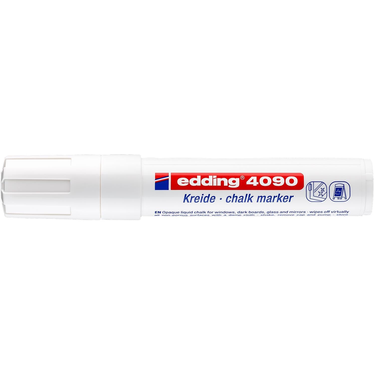 Edding 4090 - Lote de 6 rotuladores (4 – 15 mm), color blanco