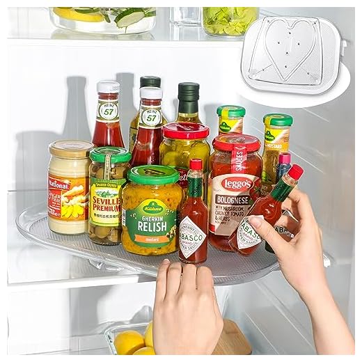 LAMU Lazy Susan Organizer 14.56''x11'' for Refrigerator Organizers and Storage Fridge Organization, Turntable Condiment Organizer for Kitchen, Table Top, Cabinet, Pantry, Countertop, 1 Pack