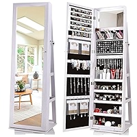 SDHYL Armoire De Rangement à Bijoux Avec Miroir, Miroir Pleine