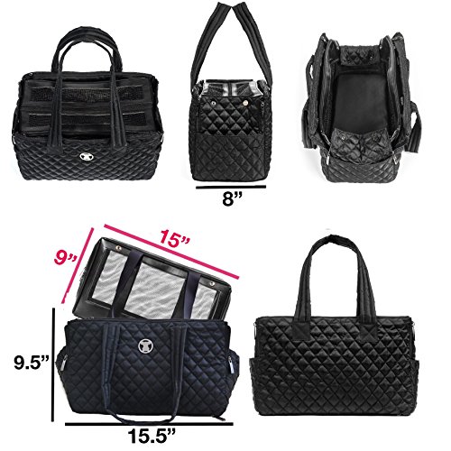 Bolso de transporte para perros pequeños con base intercambiable acolchada 5