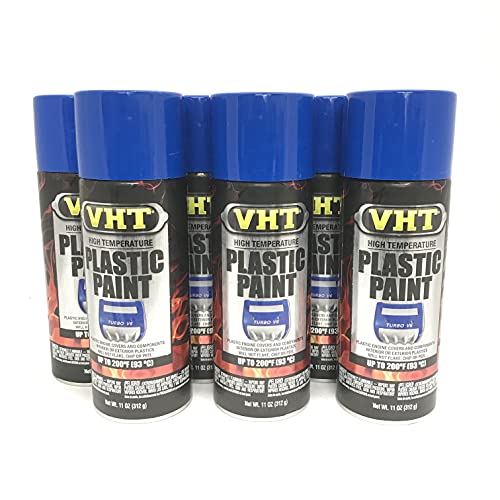 VHT SP822 Gloss Blue High Temperature Plastic Paint, 11oz - 6 PACK
