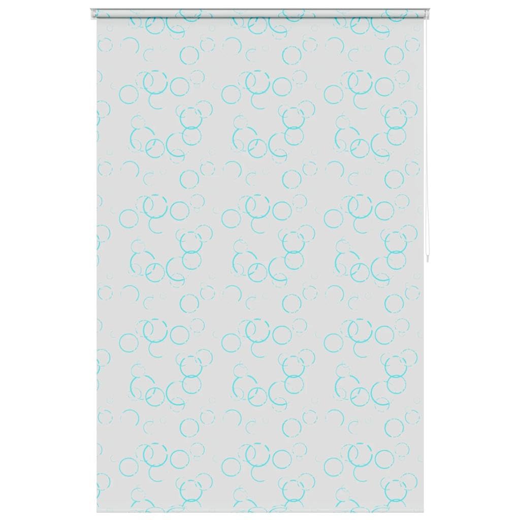 vidaXL Shower Roller Blind Blackout Window Shade for Bedroom Door Water Resistant Shower Curtain Bathroom Room Divider 160x240 cm Bubble