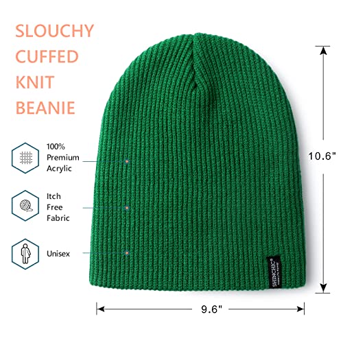 Image of SHINCHIC Mens Winter Slouchy Knit Beanie Hats for Women Men Stretchy Soft Skull Cap Warm Long Ski Hat for Winter