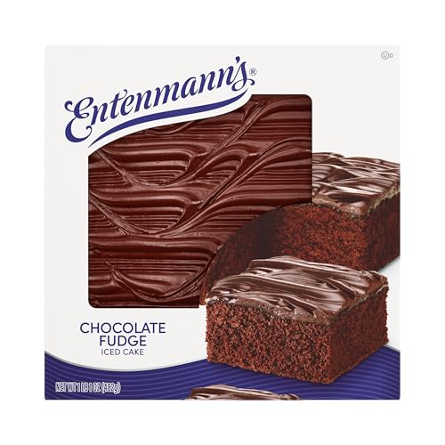 Entenmann's Chocolate Fudge Iced Cake, Sheet Cake, 17 oz Box