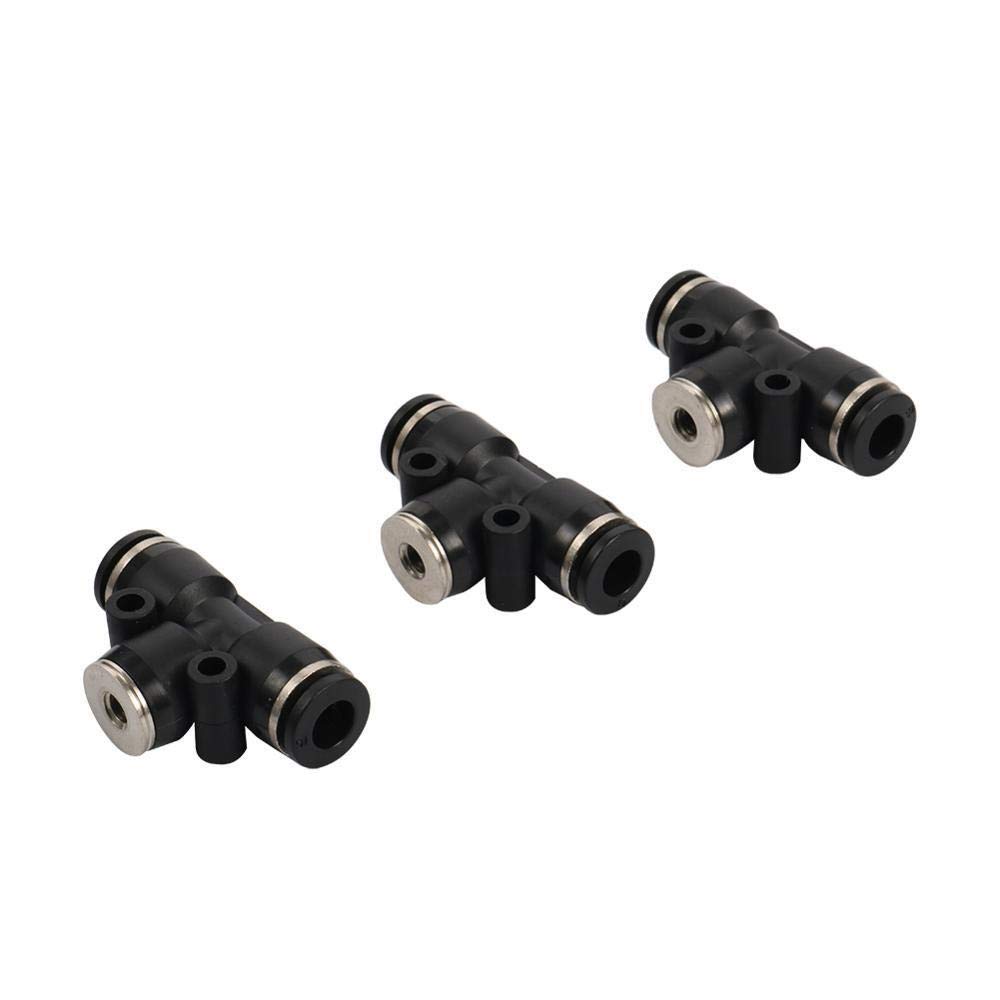 Raccordi per tubi flessibili perdite 50 PCS 3/16 pollici T-Thread TEE Connettori 6mm Slip Block Connettori rapidi Giunti di testa Cooling Raccordo per tubi pneumatici Fogger ( Diameter : 3/16'' )