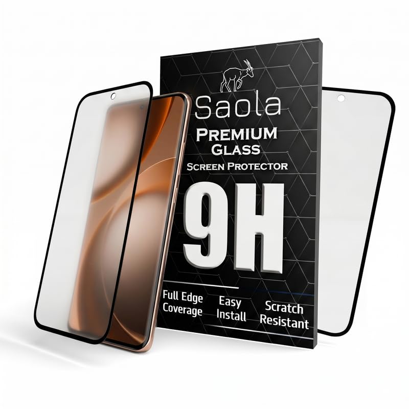 Image of Saola HD Matte Tempered Glass With 18H Hardness For Oppo Find X9 Ultra (PACK OF 1) with Hassle-less Installation Kit. Full screen Coverage. 6.82 inch