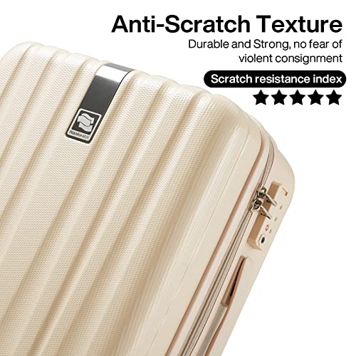 Hanke 14 Inch Underseat Carry On Luggage With Wheels, Lightweight Mini Suitcase For Weekender, Pc Hardside Small Carry On Bag With Tsa Lock,Travel Suit Case Women Men（Cuba Sand） #TOP7