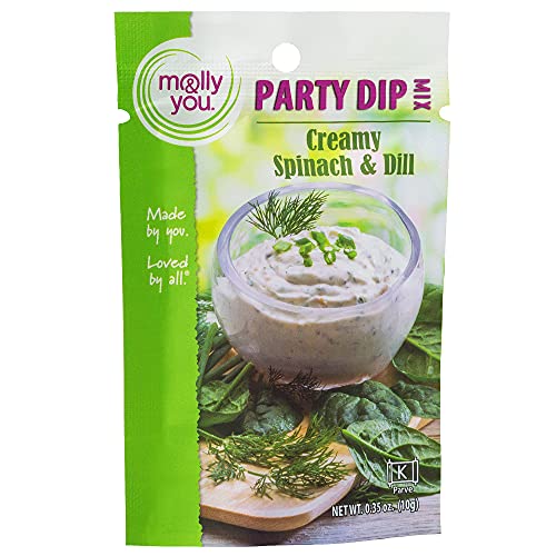 Molly and You Creamy Spinach and Dill Party Dip Mix (Pack of 3) â€“ a Gourmet Chip Dip, Veggie Dip, and Cracker Dip â€“ Artisan Dips for Chips