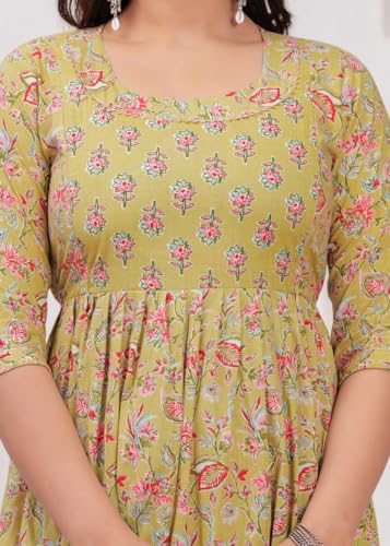 Image of Women Feeding Kurti for Women Cotton Maternity Kurta with Nursing Zip for Pre & Post Pregnancy