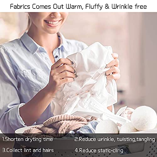 MEEQIAO 6PCS wol droger ballen - duurzame drogers ballen voor droger - natuurlijke stof ontharder - 100% Nieuw-Zeeland… - Image 8