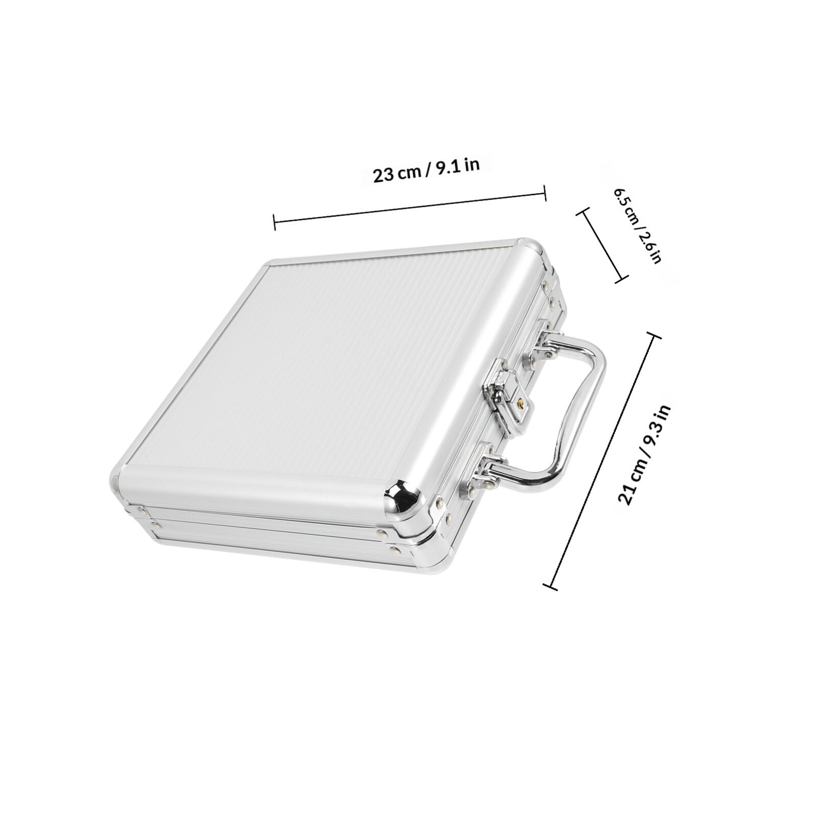 Toyvian Malette de Poker en Alliage Solide, Boîte de Transport Compartiments pour Cartes et Jetons, Poignée Pratique, Conçue pour Parties de 21 Cartes et Jeux